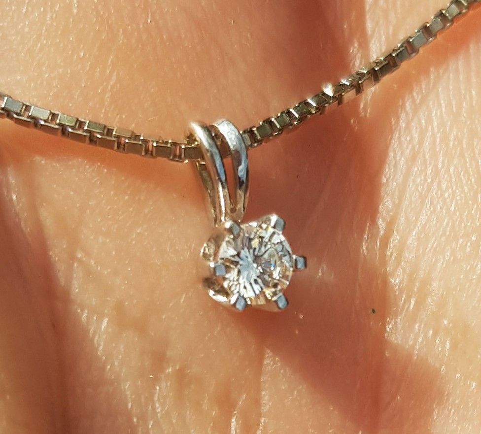 0,18 carat solitaire diamant vedhæng