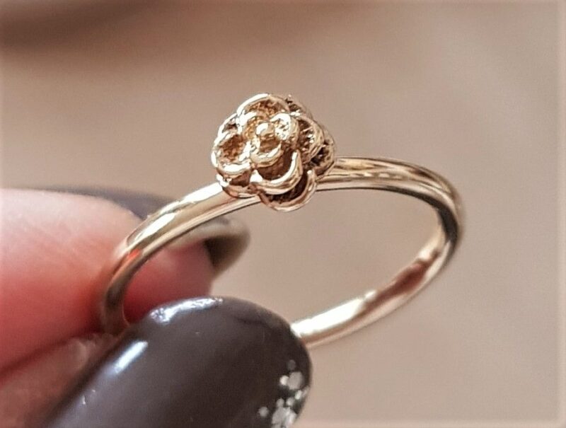 Spinning Ring i Guld m. Rose