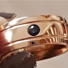 Titanium Ring fra Marcel Drucker m. Zirkon.