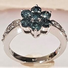 Grøn Roset Diamant ring