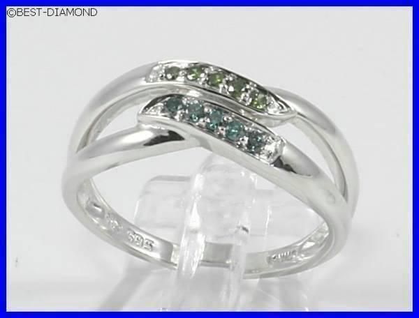 Varenummer : 170017 Virkelig Yndig 14 karat Hvidgulds Ring m. 5 Blå Diamanter og 5 Grønne Diamanter, i alt 0,10 carat. Hvidguld : 14 Karat Diamanter i alt : 10 Stk. Diamanternes Carat i alt : 0,10 carat Diamanternes Kvalitet : I1 Diamanternes Farve : Blå og Grønne Ringens Bredde i Front : 13 mm Ringens Bund : 1,7 mm Ringens Vægt : 3,1 g Ringens Str. : 54 - 57 Ringens Pris : 2295 Kr. Ringen er stemplet 585 0,10 carat mesterstempel KNJ