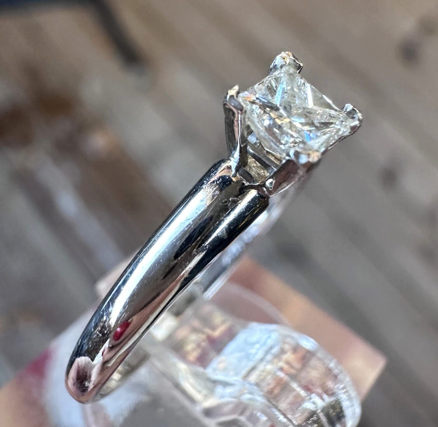 Prinsesse Cut Diamant Ring i Hvidguld m. 0,23 carat. nov