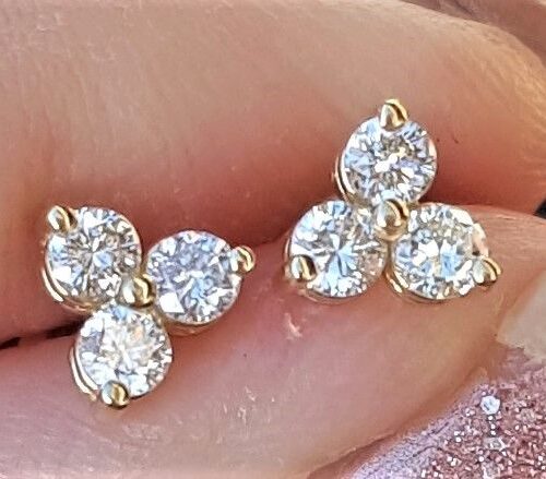 Triangle øreringe diamanter guld 0,34 carat