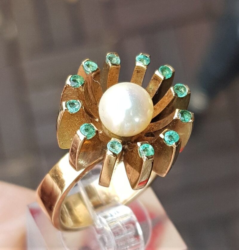 kæmpe roset ring i guld m. smaragder (2).jpg ny