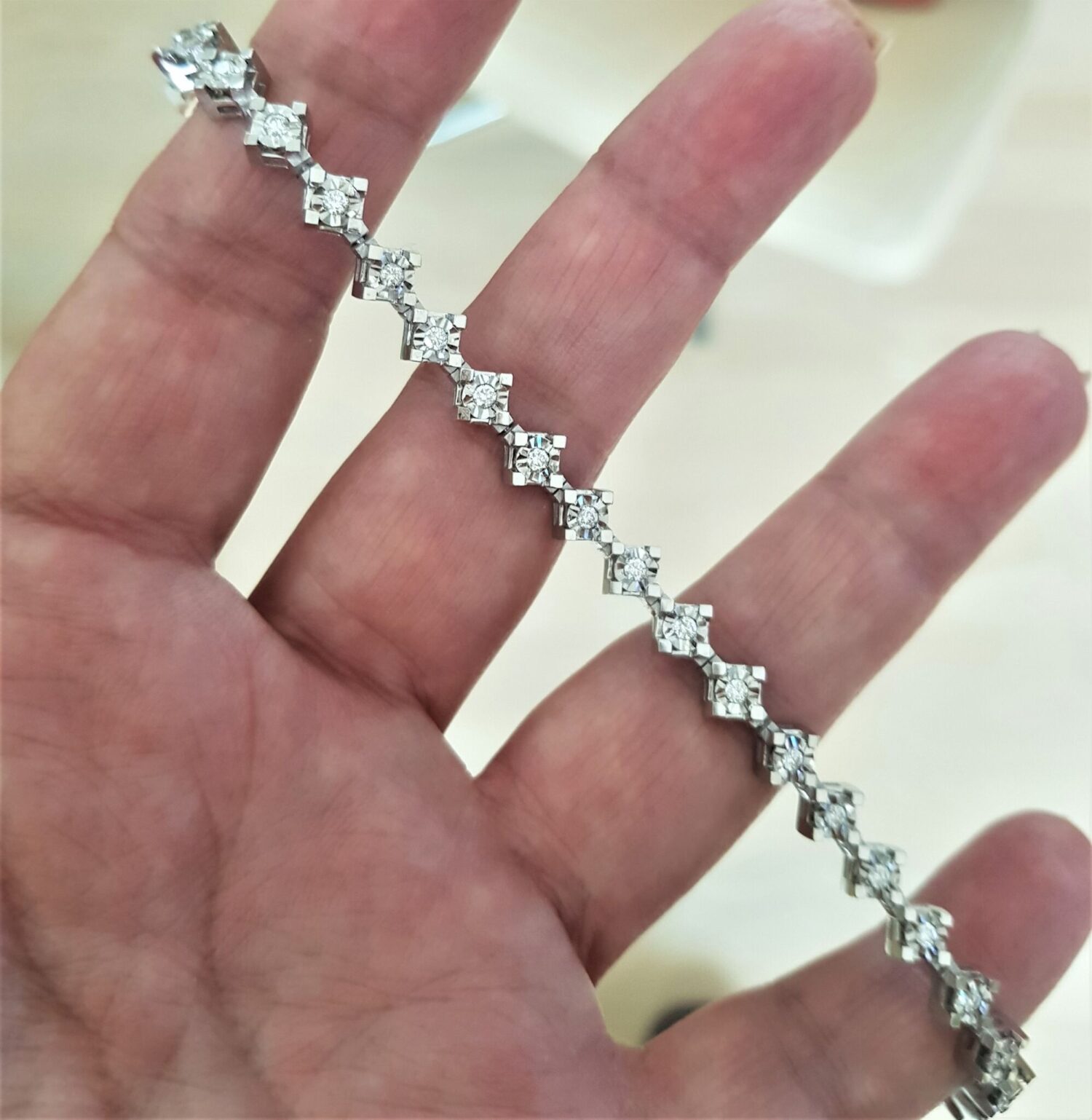 kraftig diamantarmlænke med 0,90 carat diamanter alanya 7