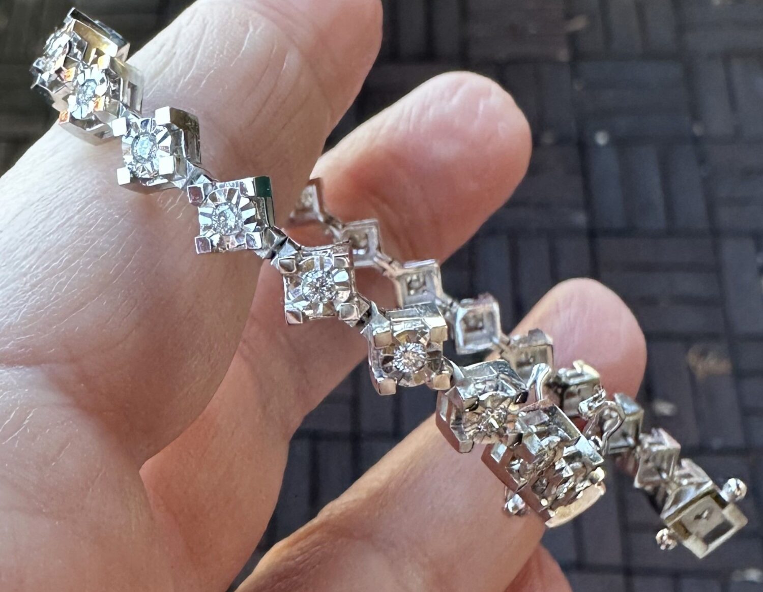kraftig diamantarmlænke med 0,90 carat diamanter alanya ny