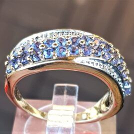 tanzanite ring i guld m. diamanter 1